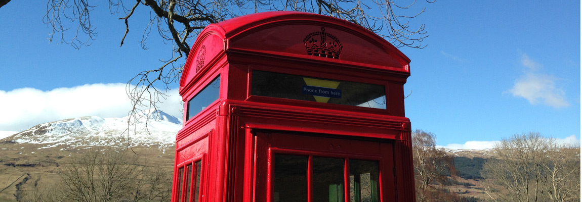 Rare K2 Red Telephone Box located at our Reception