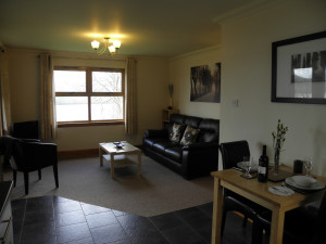One bedroom lodge lounge/dining area at Bracken Lodges Self-Catering Holiday Loch Tay Kenmore Killin Perthshire