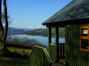 View from Beinn Ghlas Lodge at Bracken Lodges Self-Catering Holiday Loch Tay Kenmore Killin Perthshire